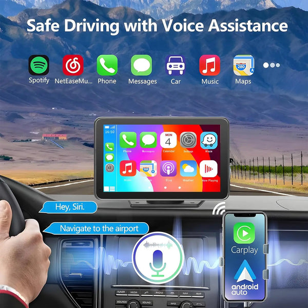 LUNIUN™ 7inch Car Radio Multimedia Video Player Wireless Carplay