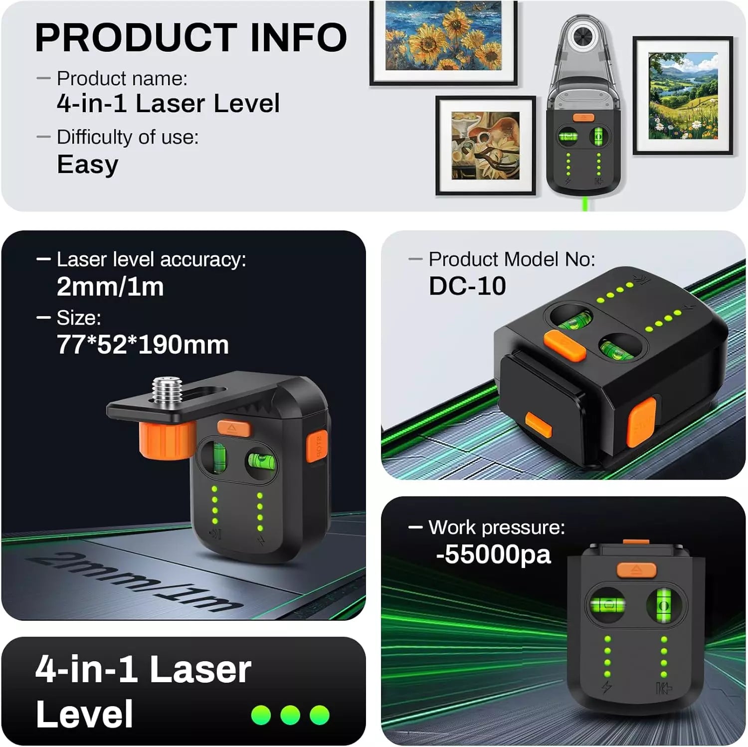 Luniun™ 3 in 1 Laser Level