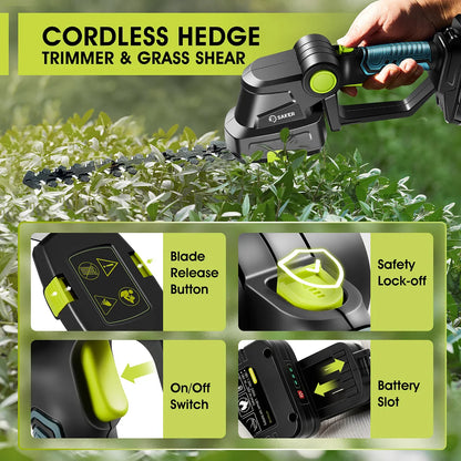 Saker cordless hedge trimmer