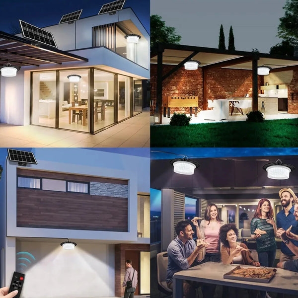 LUNIUN™ Outdoor Motion Sensor Solar Light 5 Modes with Remote Control 360° 