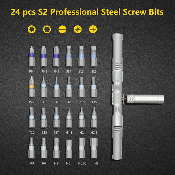 LUNIUN™ Multifunction Ratchet Screwdriver Set Multi Magnetic Bits 