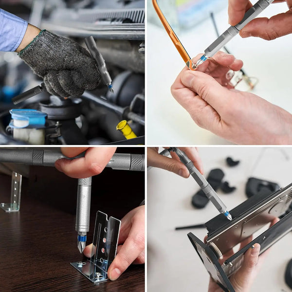 LUNIUN™ Multifunction Ratchet Screwdriver Set Multi Magnetic Bits 